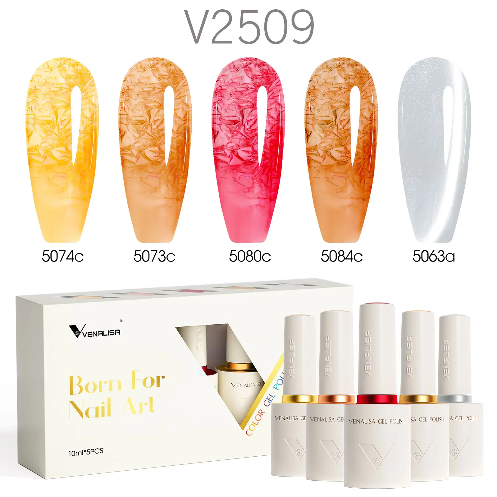 5 stücke * 10 ml Combo Venalisa Farbe Nagel Gel Polnischen Kit DIY Nagel Maincure HEMA KOSTENLOS Soak Off UV LED lange Tragen Nagel Gel Lack Lot – Detail 10