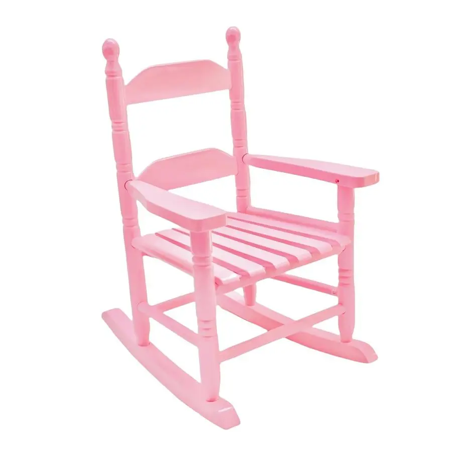 

Child Rocking Chair for 36 Small Baby Kids Wooden Outdoor Furniture Indoor Living Room Lounge Bedroom Porch Patio Outside Pink