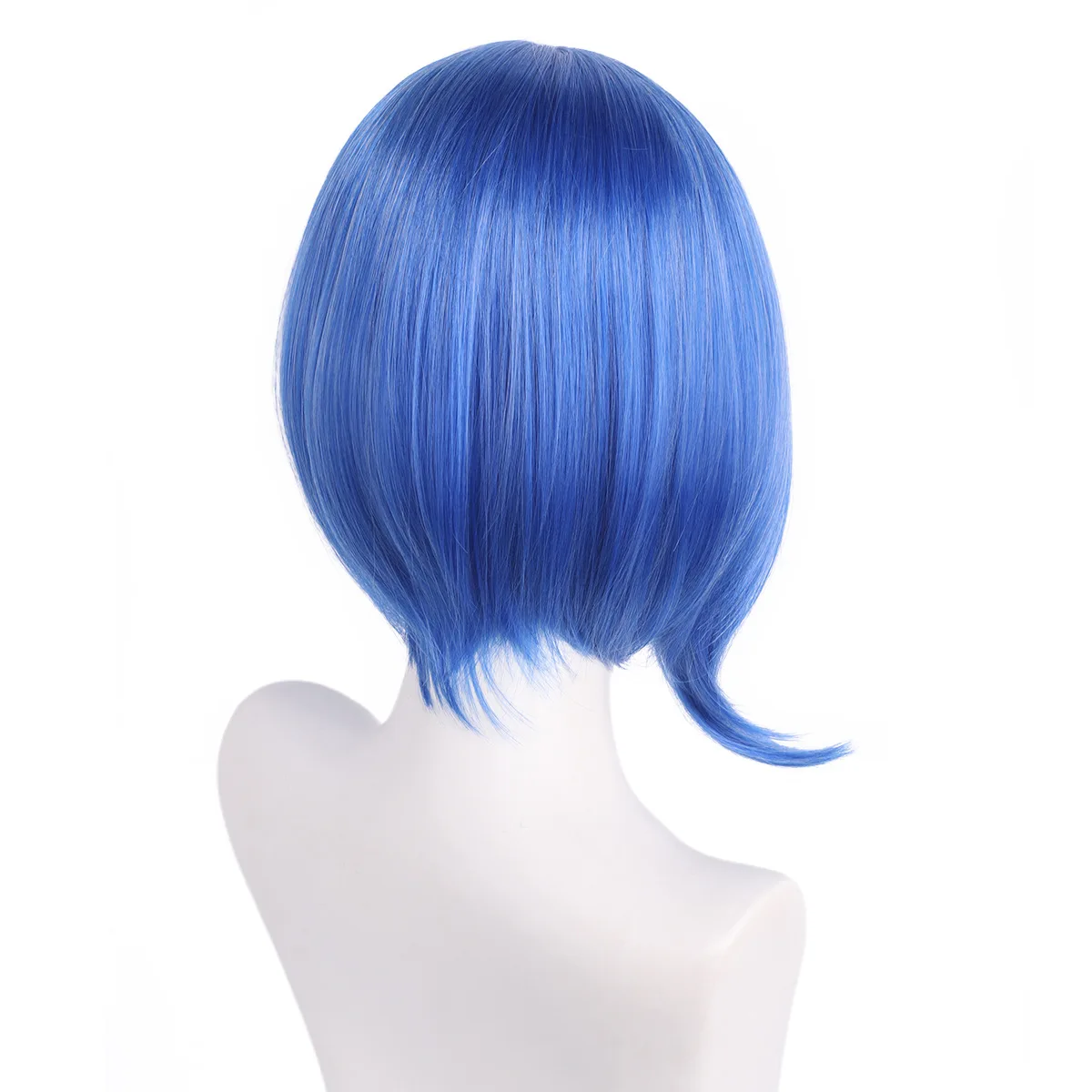 Synthetic Blue Short Wig Cute Cosplay Hair Heat Resistant Fiber Costume Party Roleplay Women Anime Bob Wavy Halloween Styling