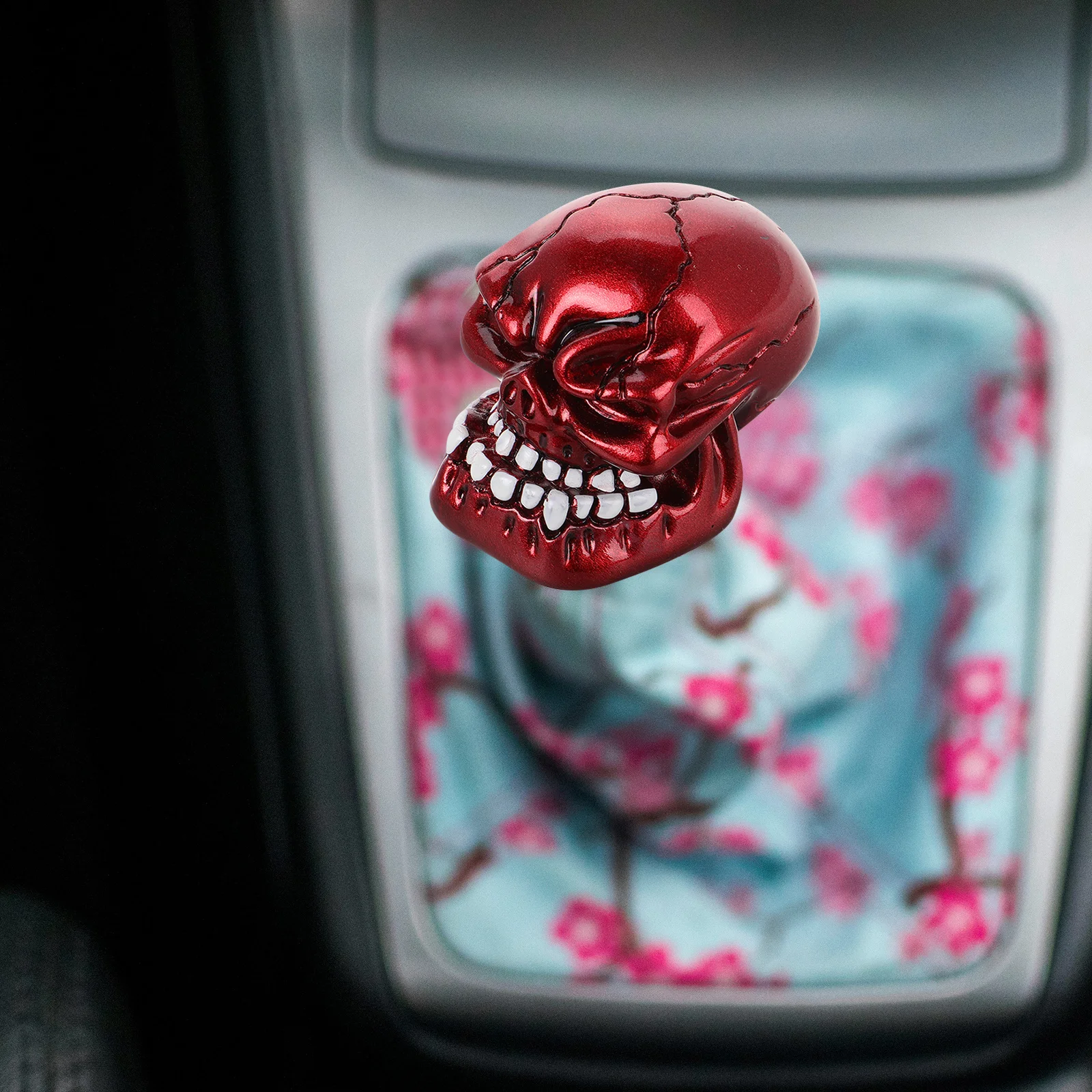 الجمجمة والعتاد التحول المقبض الراتنج دليل سيارة شيفتر مقبض العالمي صالح دائم عصا التحول ملحق لنقل السيارات #2