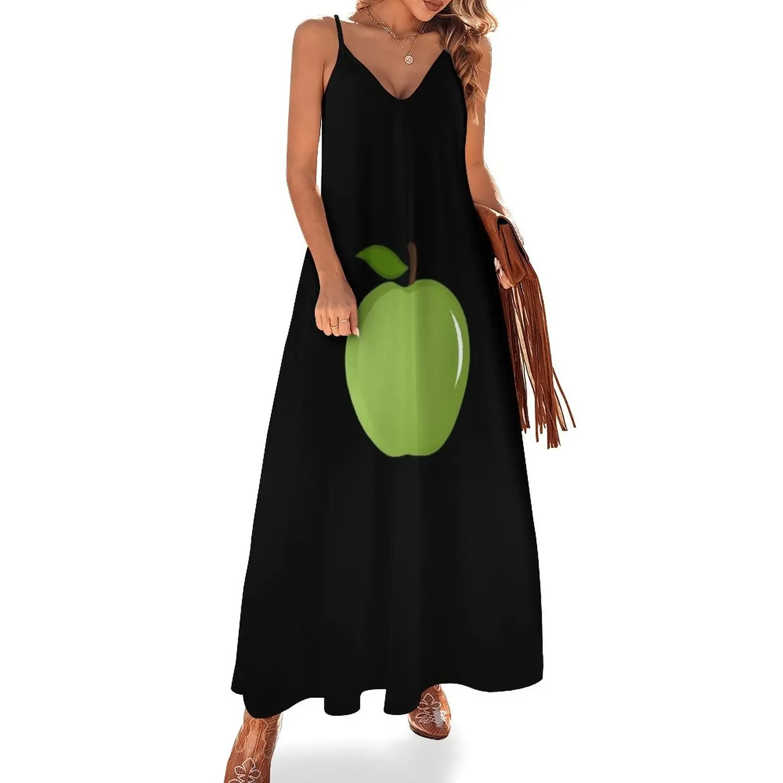 A delicious green apple Sleeveless Dress woman dress summer dresses