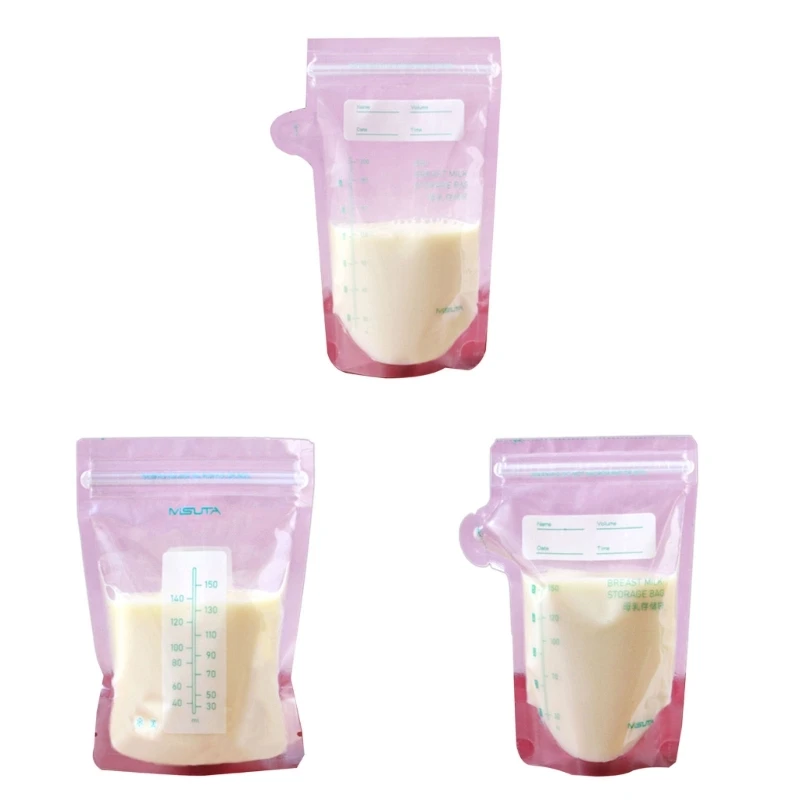 

2024 New 150/200ML Travel Food Pouch Breast Milk Storage Bags Baby Formula Freezing Bag