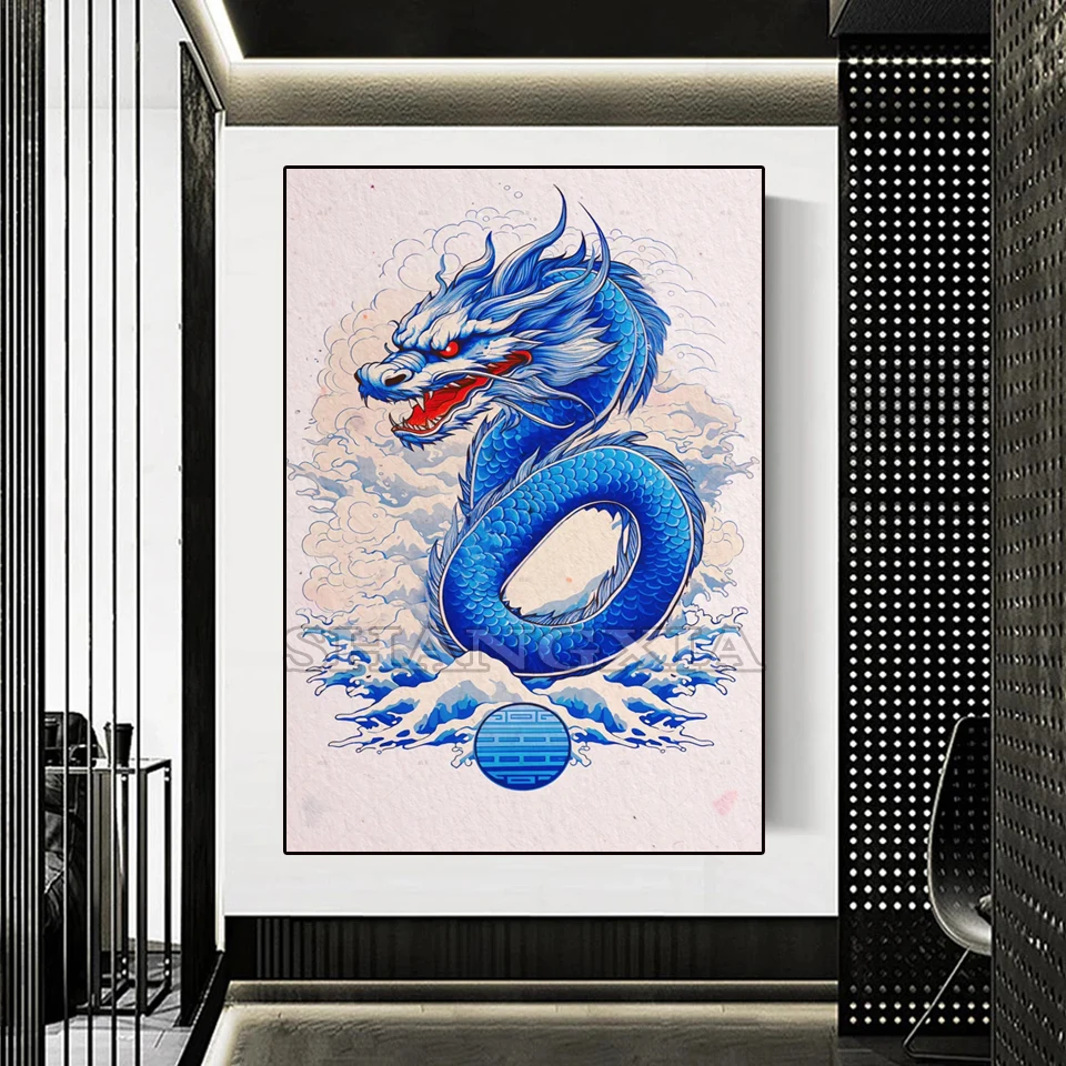 Chinese Dragon DIY Diamond Painting Kits New 5d Full Diamond Mosaic Puzzle Animal Peacock Diamond Embroidery Gift Home Decor A7