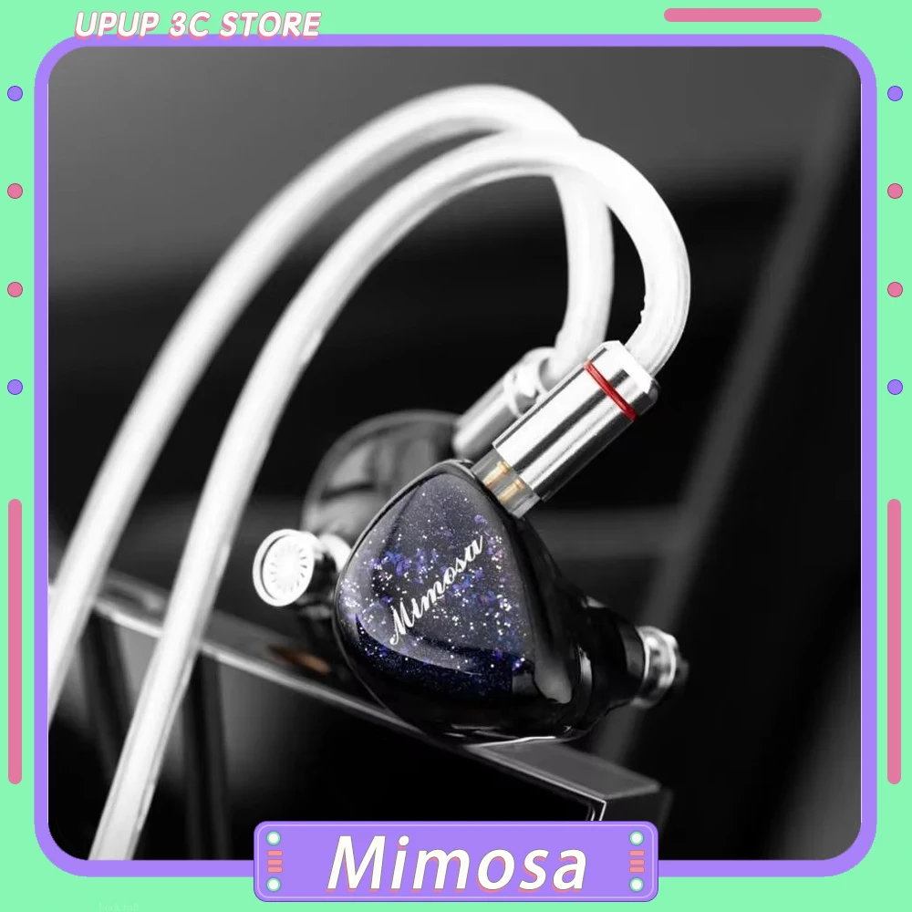 Kinera Celest QoA Mimosa Wired Earphone In-ear 10mm Dynamic Earbuds 3D Printed Resin Earphone Shell For Music Lover Custom Gifts