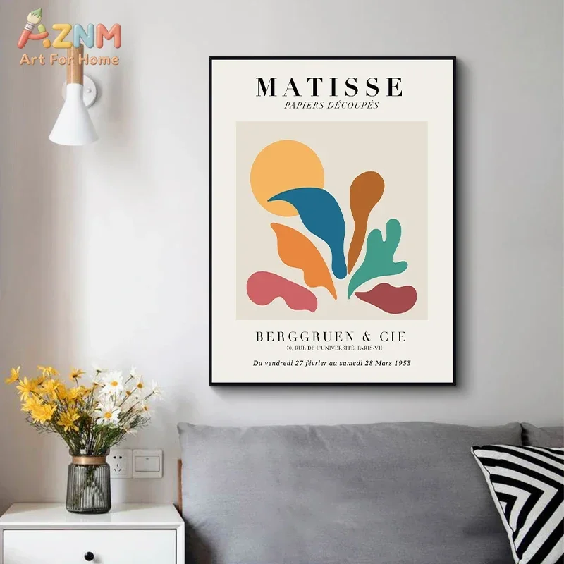AZNM Canvas Painting Vintage Henri Matisse Famous Painter Artwork Collection Posters And Prints Wall Art Living Room Decor Wall