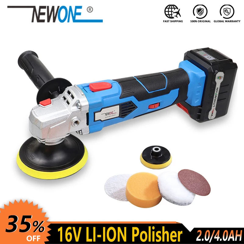 NEWONE 16V Cordless Power Tool Wireless Polisher car shoe floor Polishing machine Cleaning machine with battery sander