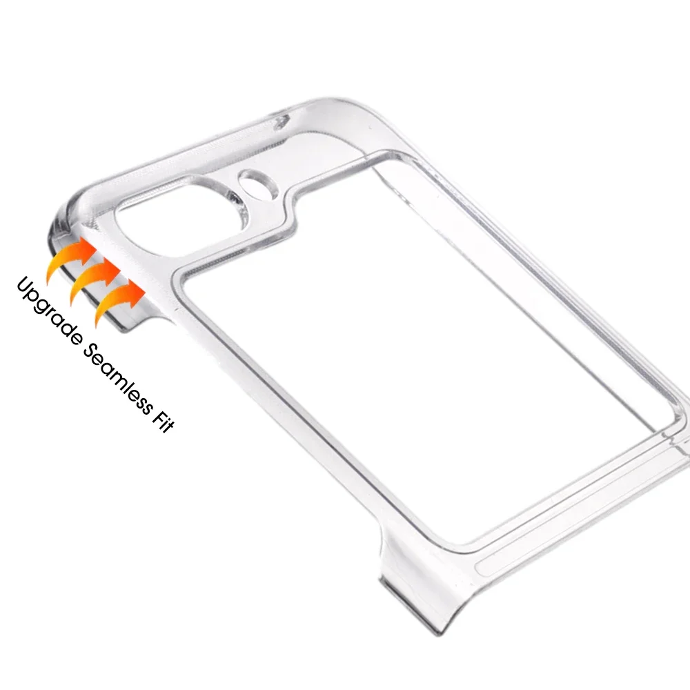 Capa para samsung galaxy z flip 5 6 flip5 flip6 transparente caso duro pc pára-choques capa traseira para samsung z flip 5/6 5g acessórios