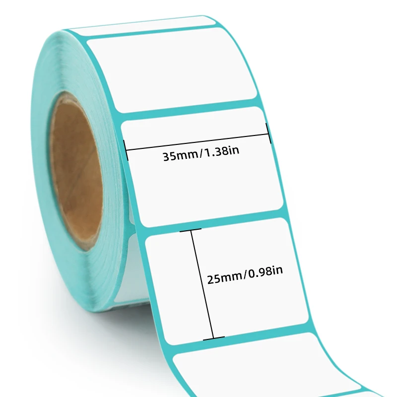 White Thermal Self-Adhesive Label Paper, 35X25Mm, 800 Sheets, 40-Hole Spacing, Thermal Perforated Labels, Suitable for Most Thermal Printers