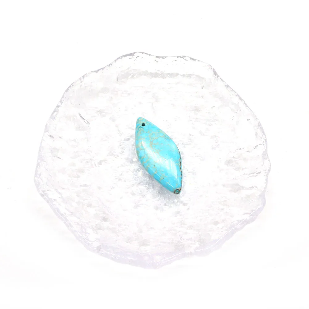 

Colorful Imperial Stone Polished Rhombus Dyed Synthetic Turquoise Single-hole Pendants Loose Beads DIY Necklace Earring Jewelry