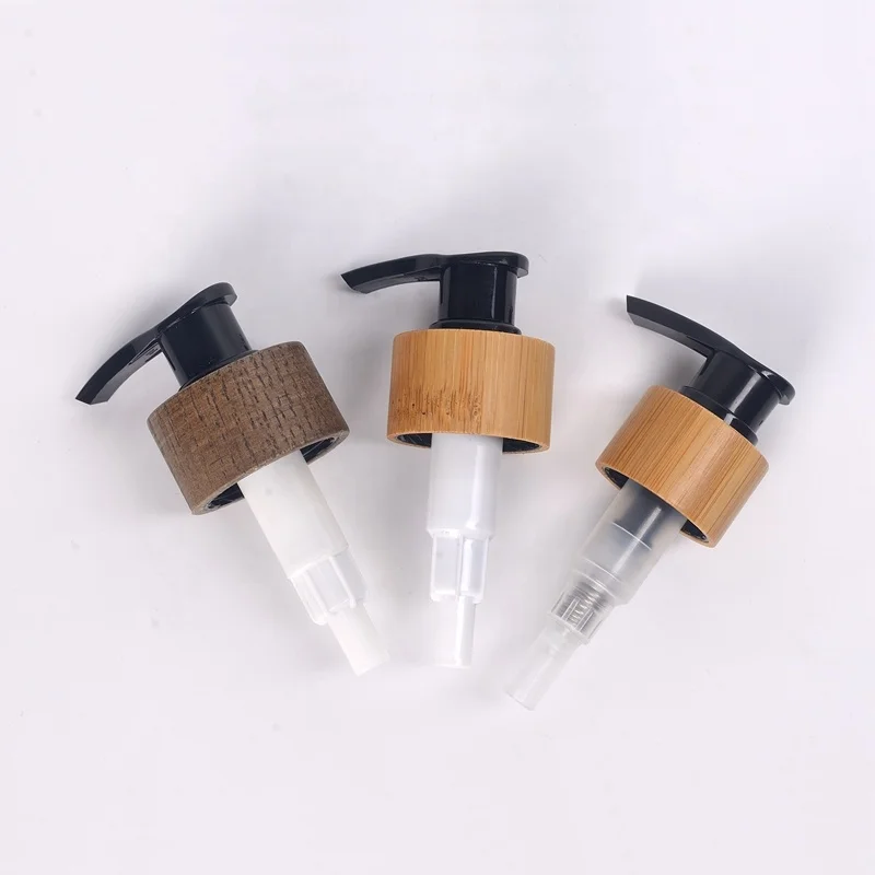 5 pezzi all'ingrosso 24mm pompa in legno di bambù 28/410 dispenser di sapone per le mani pompa per lozione da 28 mm per il lavaggio delle mani
