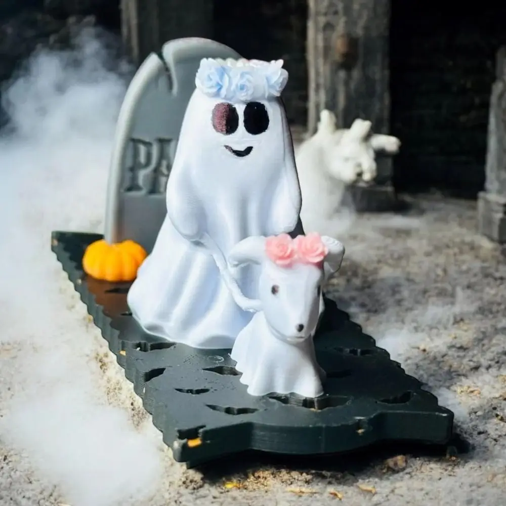 New Halloween Little Ghost Lid Top Leash Dog Tag 30 40 Oz Ghost Walking Dog Statue Personalized Tombstone Ghost