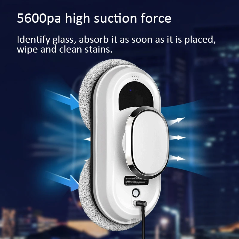 منظف نوافذ روبوت مكنسة كهربائية يتم التحكم فيها عن بعد، منظف زجاج الماء ذاتي التنظيف للسيارة المنزلية الخارجية والمنزل والاستخدام الخارجي