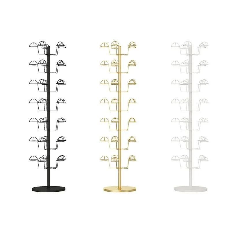 Thickened hat support, hat shelf, floor-to-ceiling multi-layer hat support shelf, special hat hook for clothing store