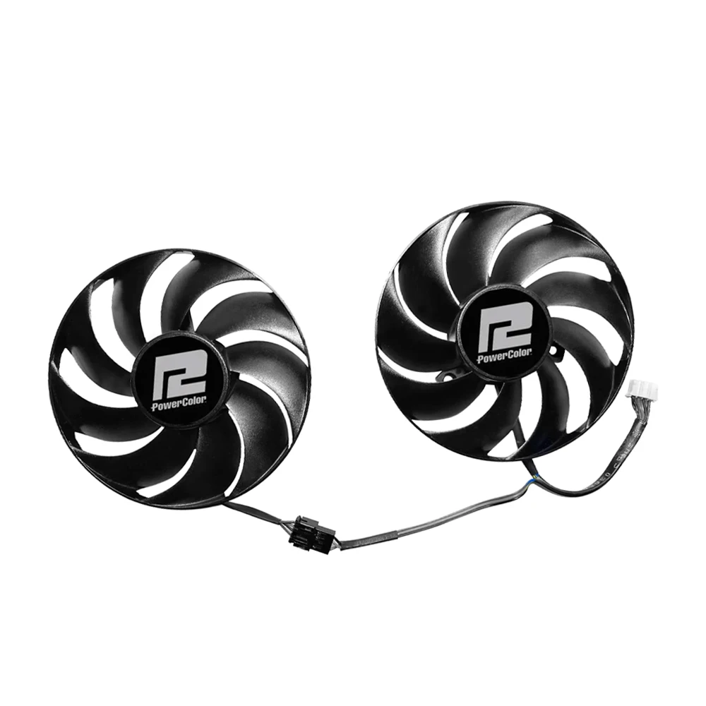 8​7MM T129215BU RX6750XT Video Card Fan For Powercolor RX 6750 XT GDDR6 Replacement Graphics Card GPU Fan