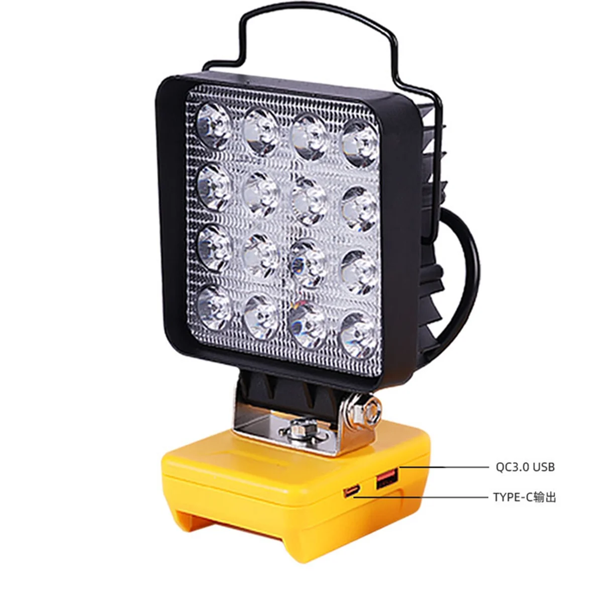 

A002 LED Work Light for 20v Battery, Cordless 20V Max 48W Battery Light with Low Voltage Protection USB and Type C