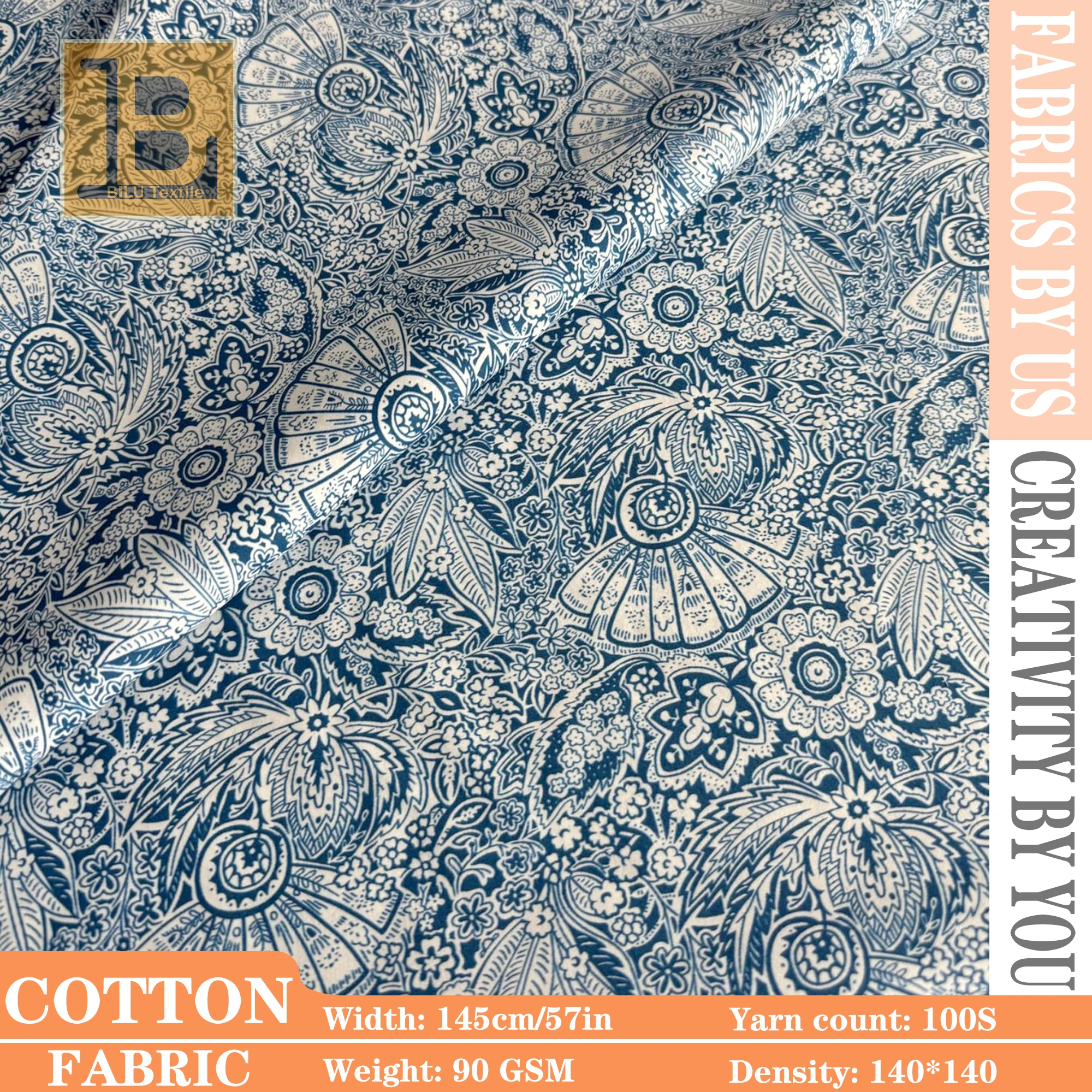 

Liberty London Floral Cotton - 100s Premium Long Staple for Dresses, Shirts & Home Decor