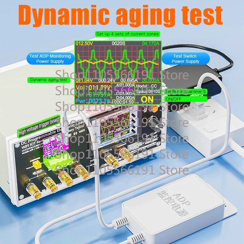 High-Accuracy Resolution Battary Capacity Monitor Charging Tools WiFi 200V 50A DC Electronic Load Tester