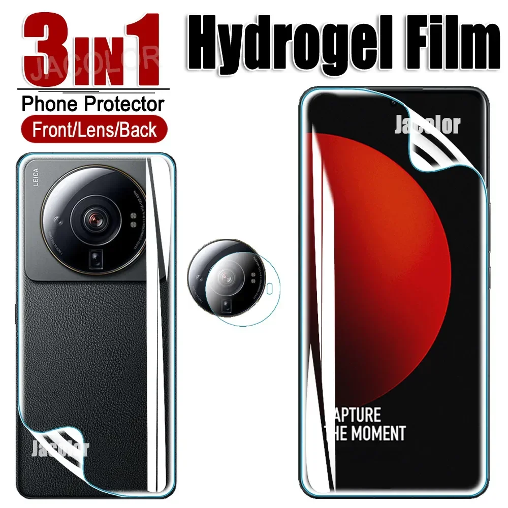 3IN1 Hydrogel Film For Xiaomi 12S Ultra 12 S 11T Pro 12X 11 T Lite 5G NE Mix 4 Civi 1S 12Pro Screen Protector Camera Glass Back