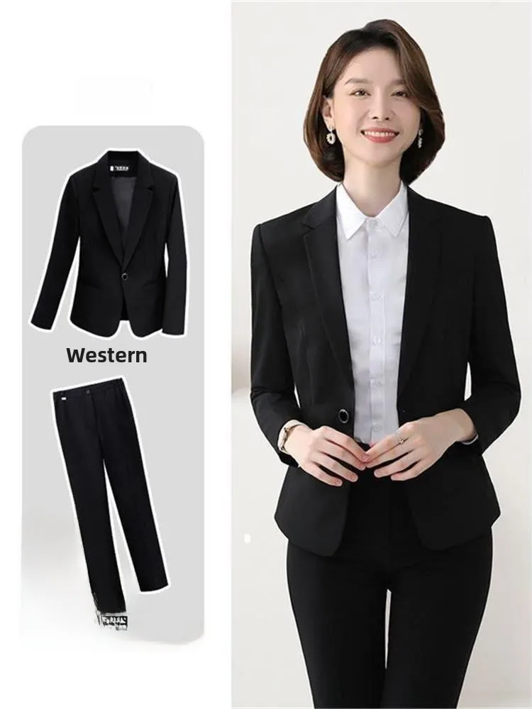 

Slim Fit Women's Suiting Set for Work Student Sle OL Outfit ort Sve Long Sve Cleanfit Chinese Brand Winter Collection