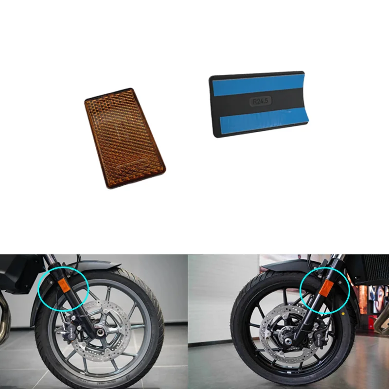 2 sztuk reflektor motocyklowy odblaskowy prostokątny widelec bezpieczeństwa reflektor dla BMW R1200GS Adventure R1200RT R1250GS S1000XR S1000RR