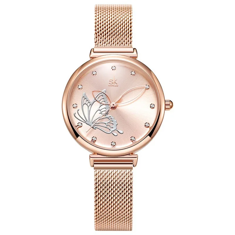 

Ladies Watch Fashion Exquisite Butterfly Pattern Light Luxury Business Commuter Waterproof Watch Women