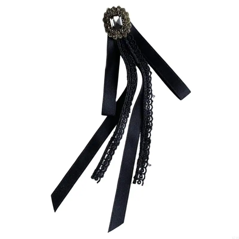  Fashionable Polyester Ribbon Brooch With Stylish Rhinestones Great Gift For Friend And Colleagues