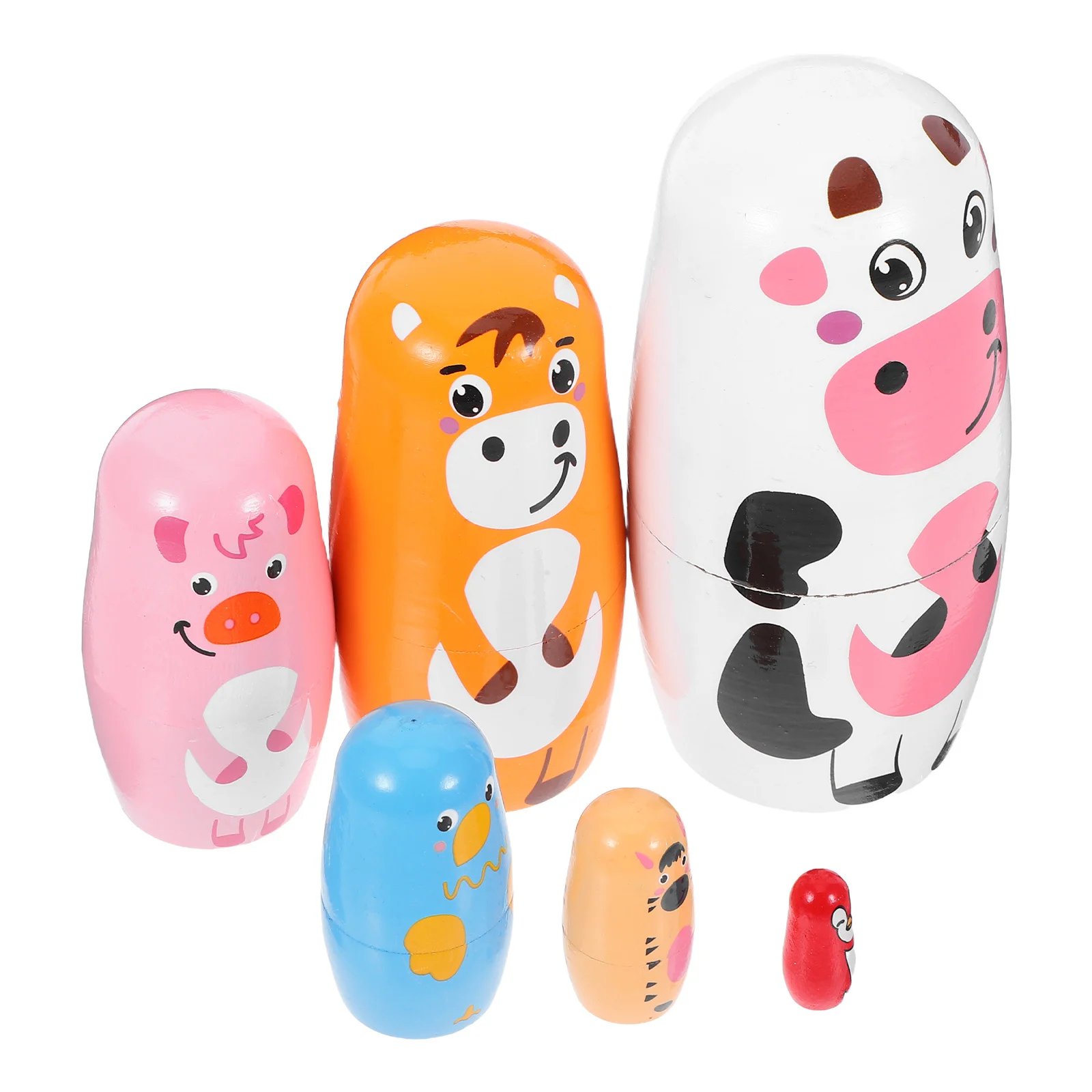 

Matryoshka Wooden Nesting Russian Stacking Toys for Kids Handmade Gift Toddler Birthday Home Decor Centerpiece