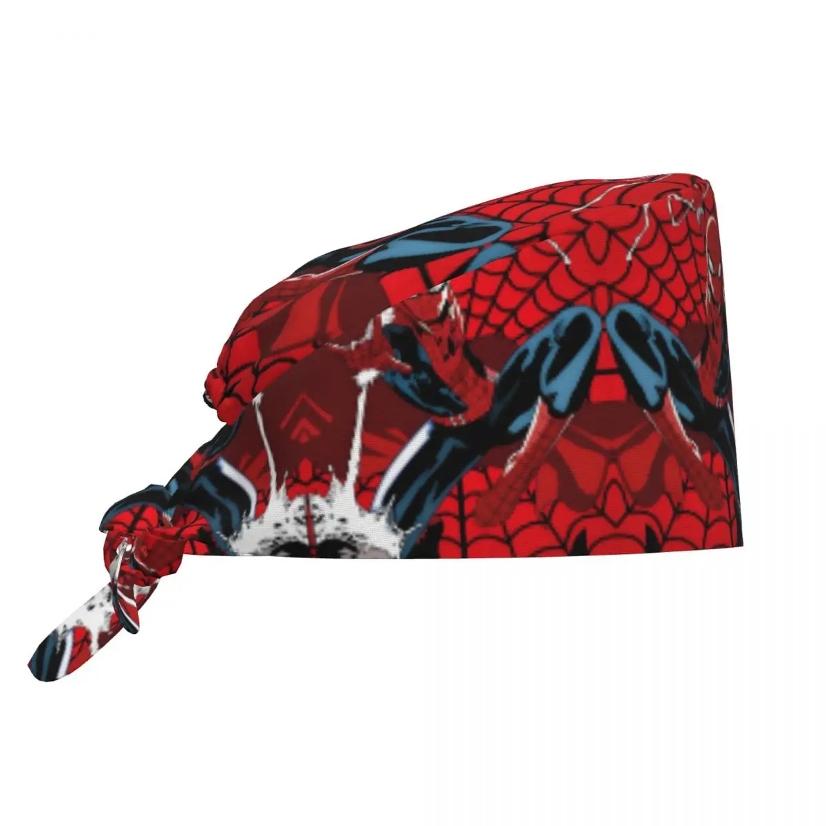 

Custom Spiderman Scrubs Cap Surgical Hats Women Men Cobweb Operating Room Cap Operator Hats Lab Works Hat