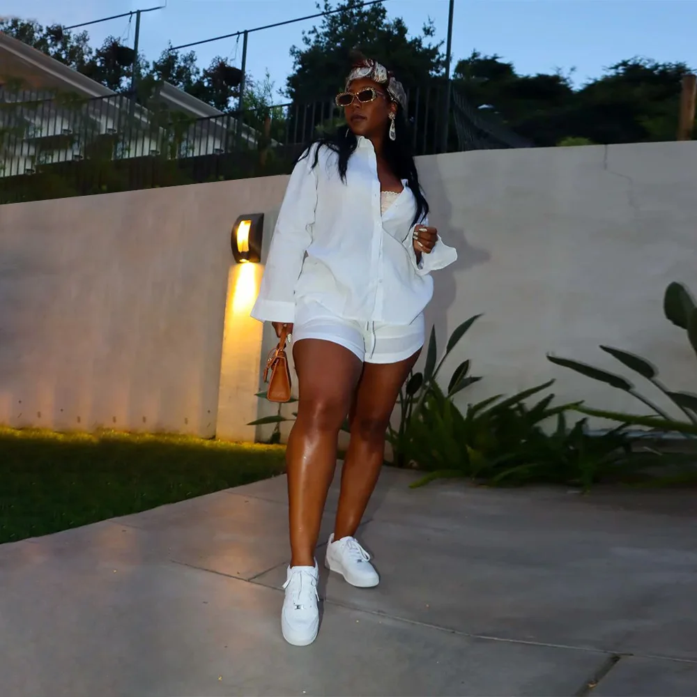 

Solid Color Summer Women's Pajamas Short Sleeve High Waist Shorts Sets Home Clothes Two Piece Casual Breathable Leisure Homewear