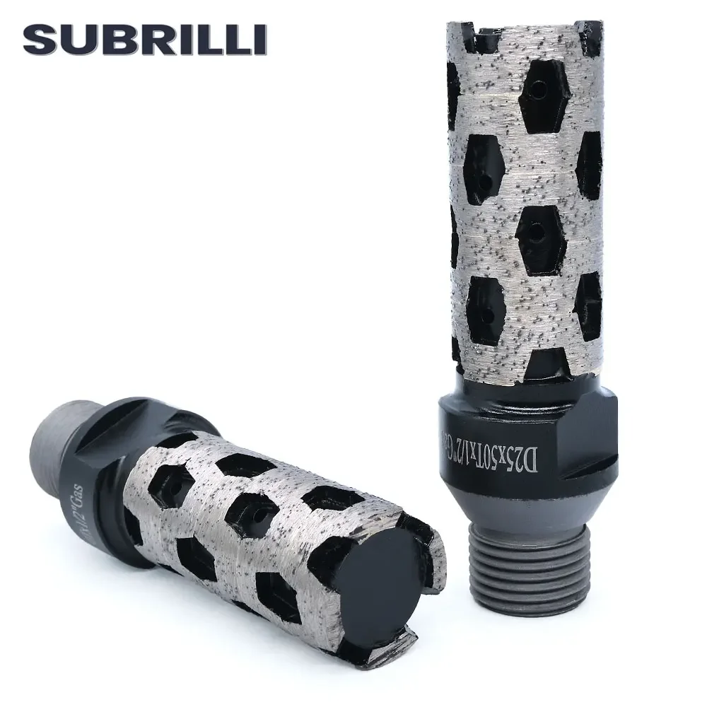 SUBRILLI 1/2 Gas Diamond Finger Bit For Stone Granite Marble Core Bit For Drilling Milling Metal Bond 1 piece