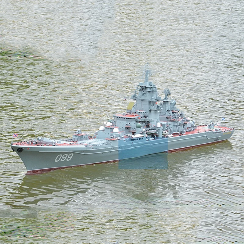 1:100 Cruiser Peter The Great RC gotowy okręt wojenny Model statku morski DIY zestaw montażowy Model statku 2.5 metrów