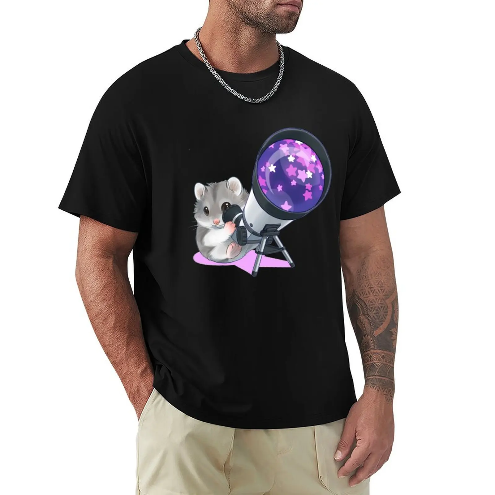 Star Cluster T-Shirt Basic Solid Color Short Sleeve T-Shirt