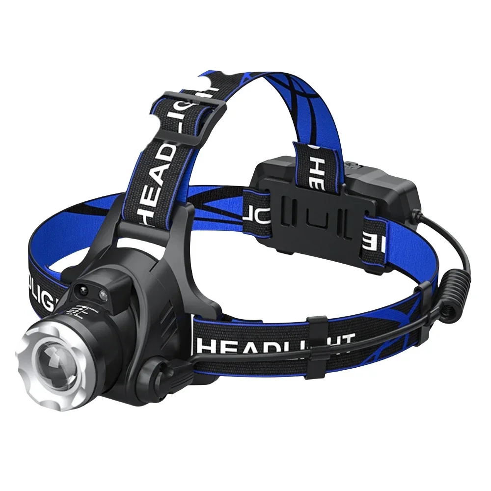 Powerful LED Induction Headlamp Use18650 Rechargeable battery Headlight Aluminium Outdoor camping Lamp High Lumen Head Torch