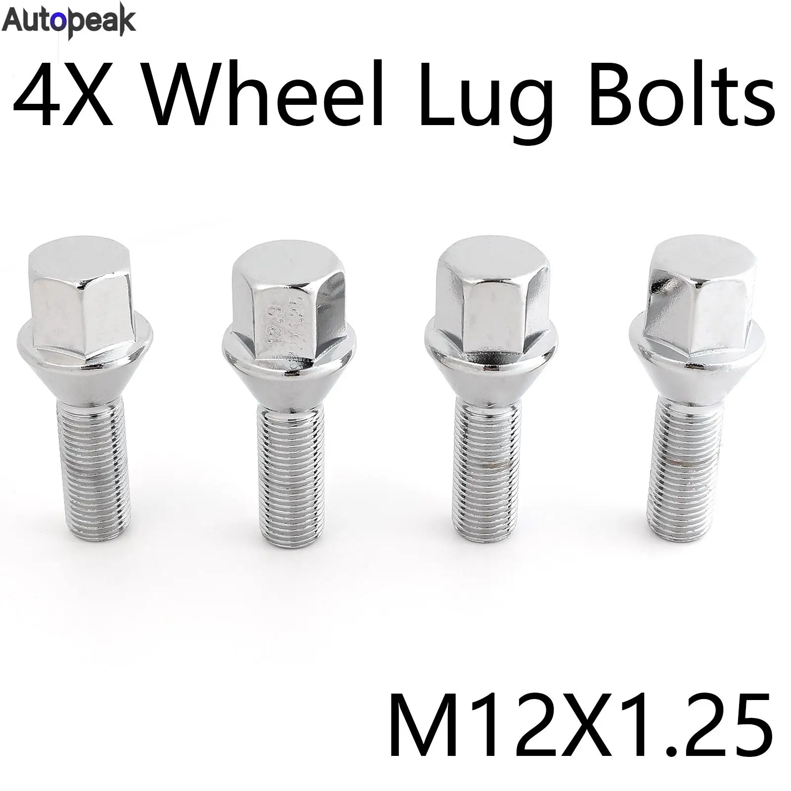 

4Pcs Car M12× 1.25 Wheel Studs Lug Bolts Silver 28mm Truck Parts Tool For Jeep Renegade Cherokee Compass Chrysler 200 Dodge Dart