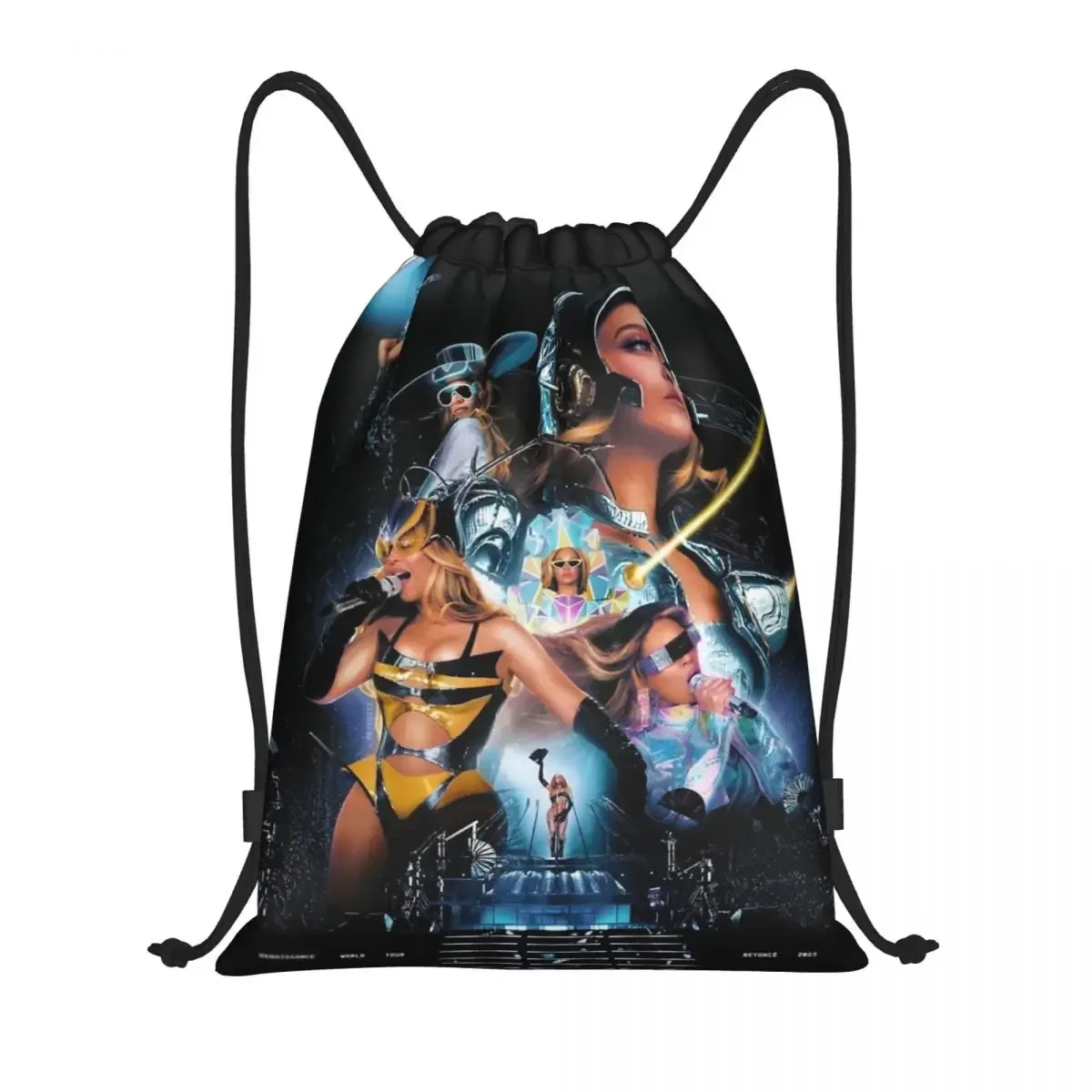 

Beyonce Music Renaissance Drawstring Backpack Sports Gym Sackpack String Bag for Running