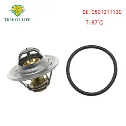 87c Engine Coolant Thermostat For VW Jetta Golf MK4 MK5 MK6 Coupe Beetle Passat B5 B6 Polo Sharan Audi A3 A4 A6 TT 050121113C