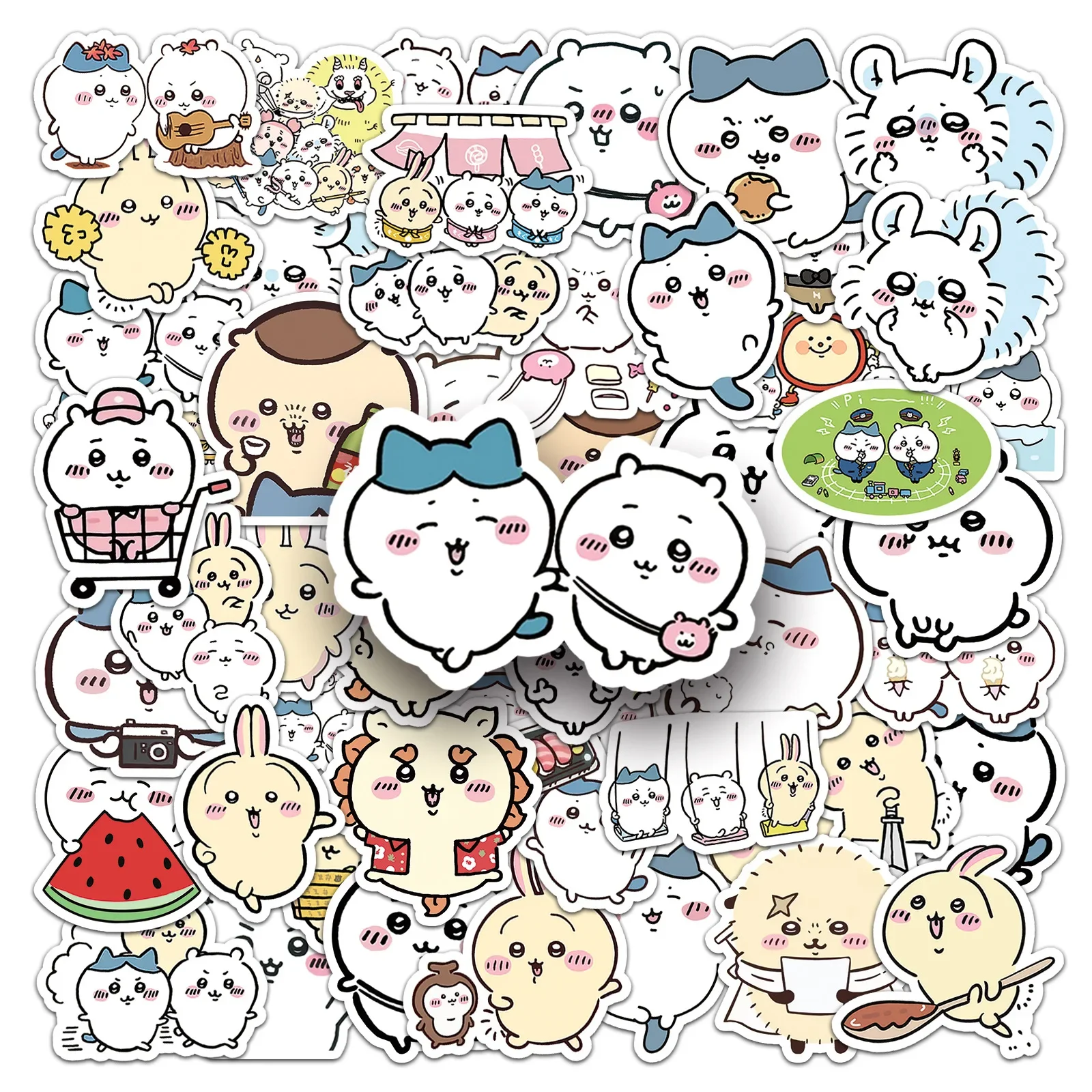 10/30/50PCS Cartoon Adorable Waterproof Stationery Sticker Light Color Series Exclusive Design School Supplies High Quality