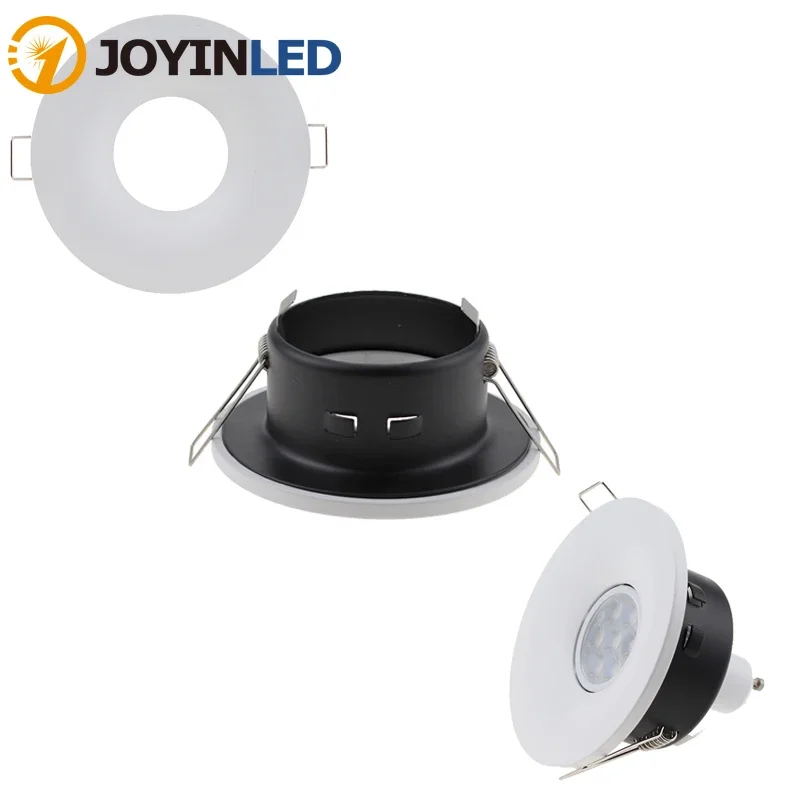 

White Black Round GU10 Recessed Aluminum Frame Led Fixtures Downlight MR16 Fitting Mounting Ceiling Spot Lights Trims Frame