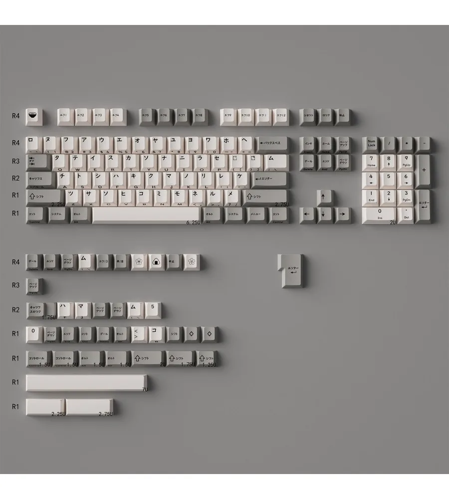 Keycap Thickened PBT Sublimation Original Factory Adaptation Wooting and other mechanical keyboards Japanese Katakana