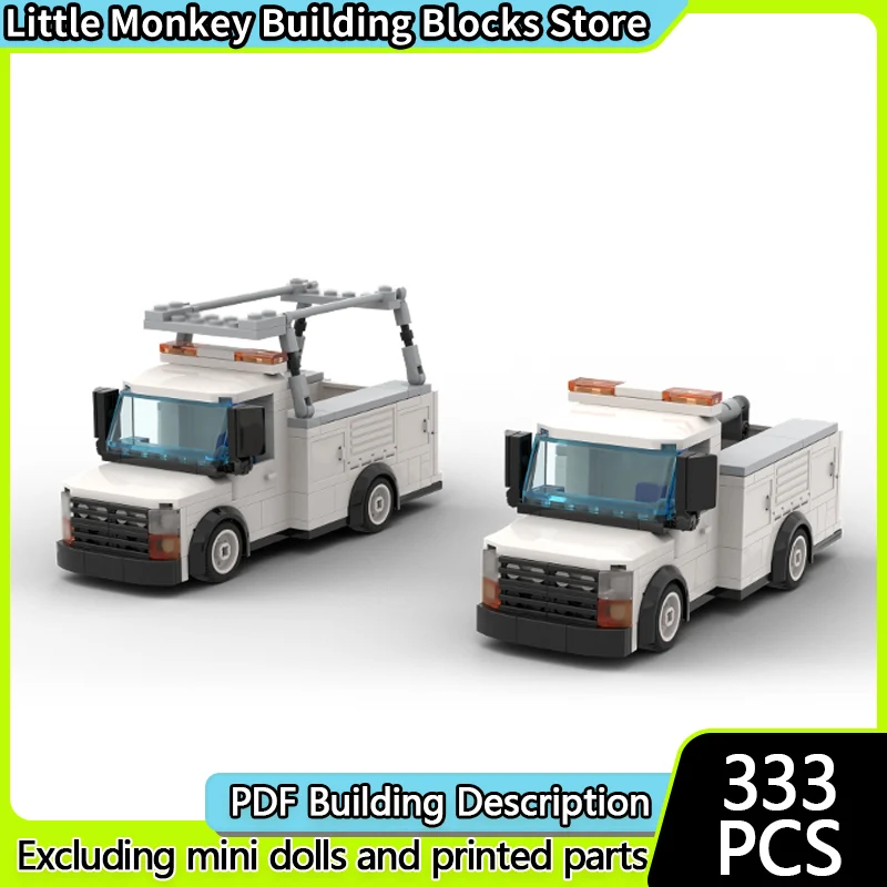 

City Car Model MOC Building Bricks Classic Transport Utility Trucks Modular Technology Children Holiday Gifts Assemble Toys Suit