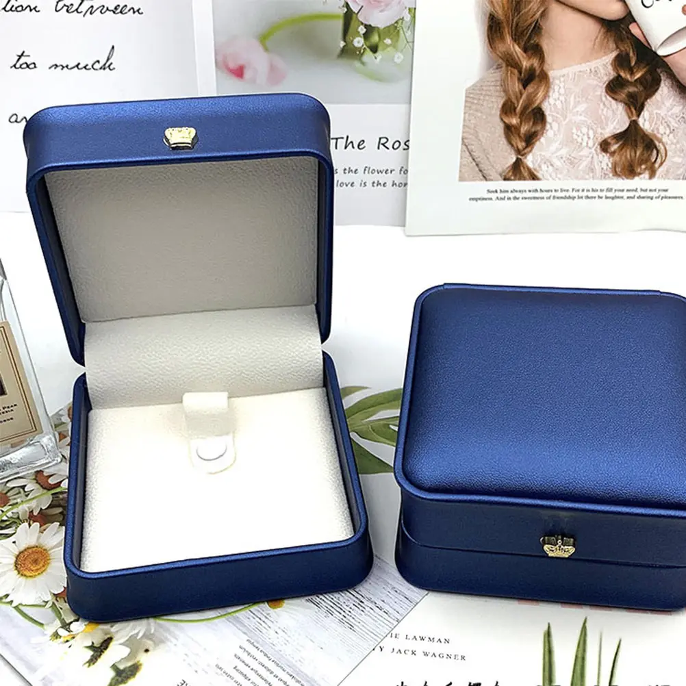 

Jewelry Wrapping Case Multi-purpose Watch Blue High-grade Holder Ring Travel