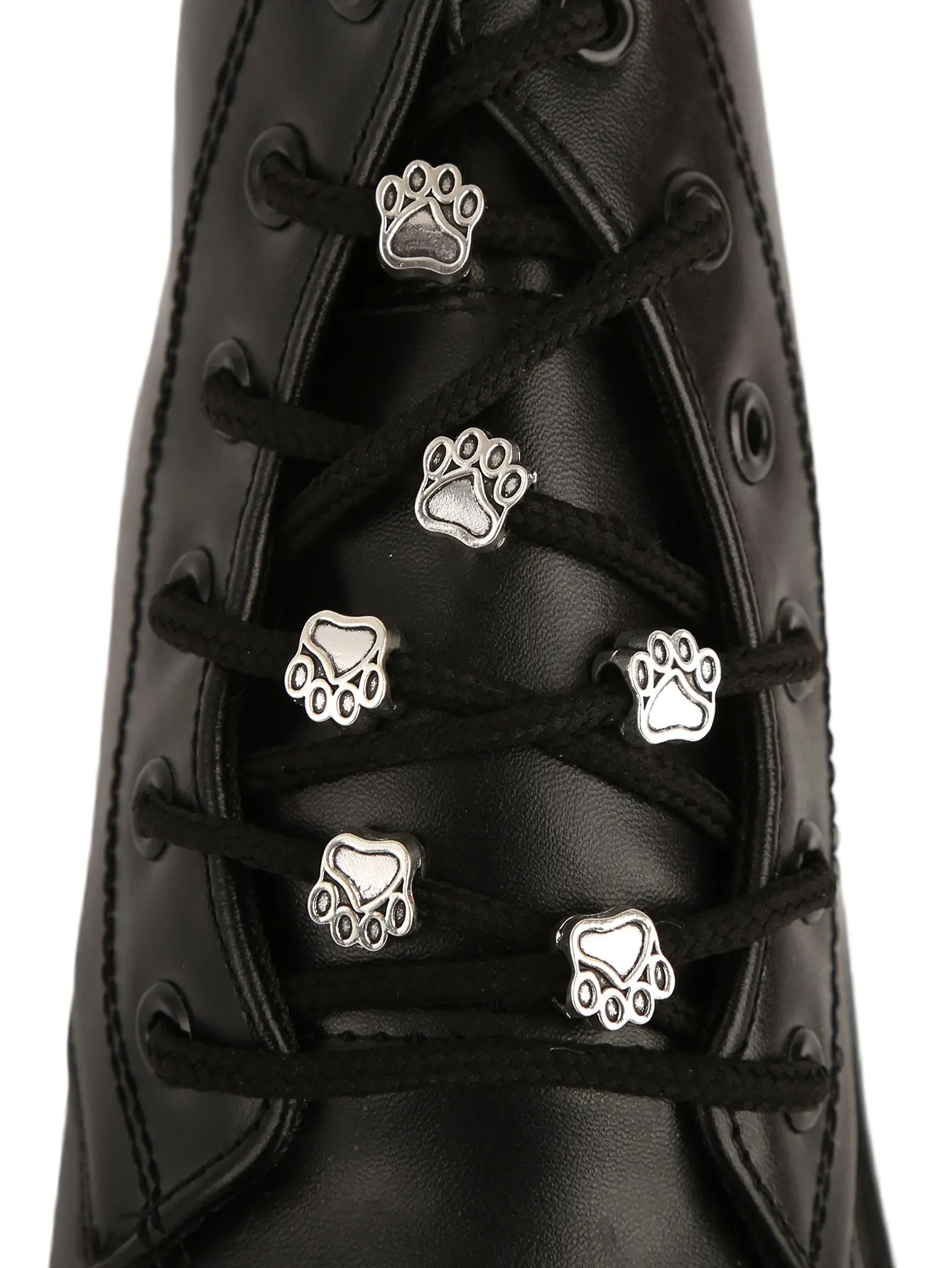 6 Gothic Paw Prints - DIY Home Decoration and Craft Accessories, Shoe DIY Decoration Shoe Buckles, Personalized DIY Shoelace Buckles for Men and Women, Decorative Shoelace Accessories