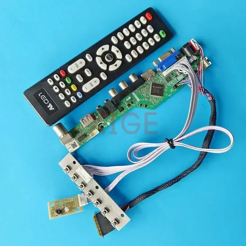 

Kit For LTN156AT15-C01 LTN156AT17-103 1366x768 TV Analog USB+AV+VGA+HDMI LVDS 40 Pin 15.6" Laptop Matrix Controller Driver Board