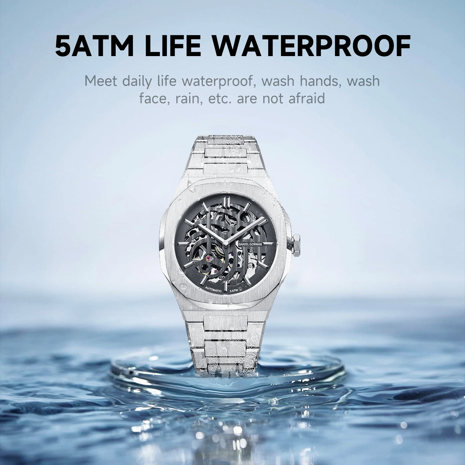 Custom Logo Luxury Men's Watch With Sapphire Double-side Crystal Mirror Waterproof Design Mechanical Watches