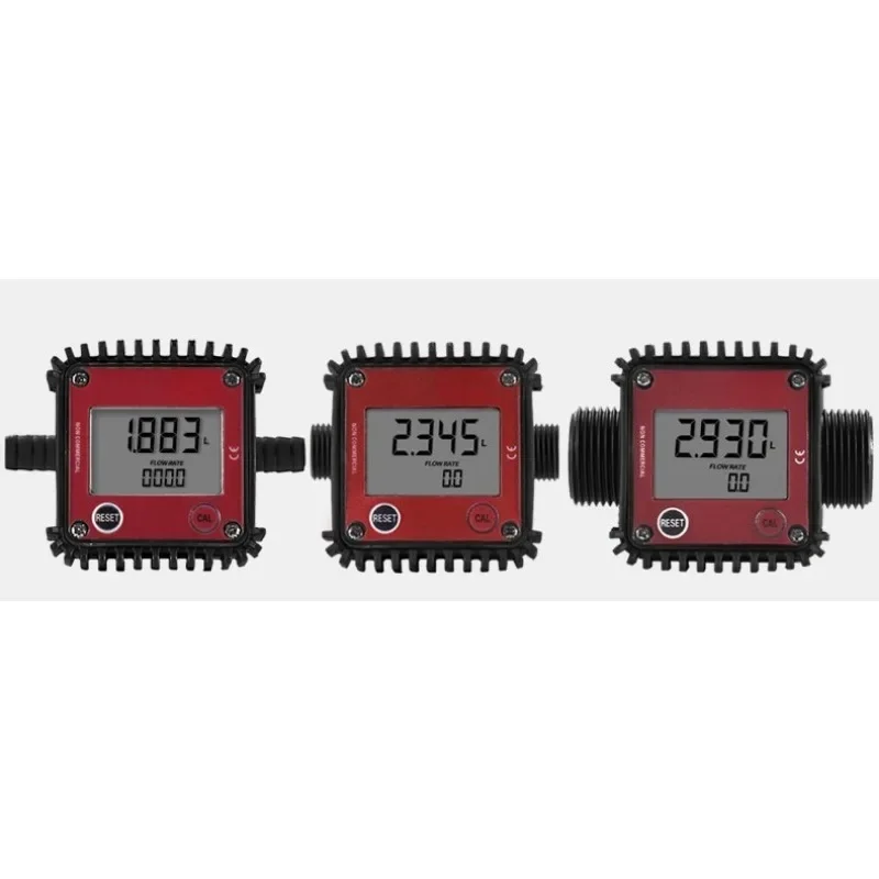 K24 Turbine Flow Meter Digital Liquid Flow Gauge For Water Methanol Chemical Liquid Measurement