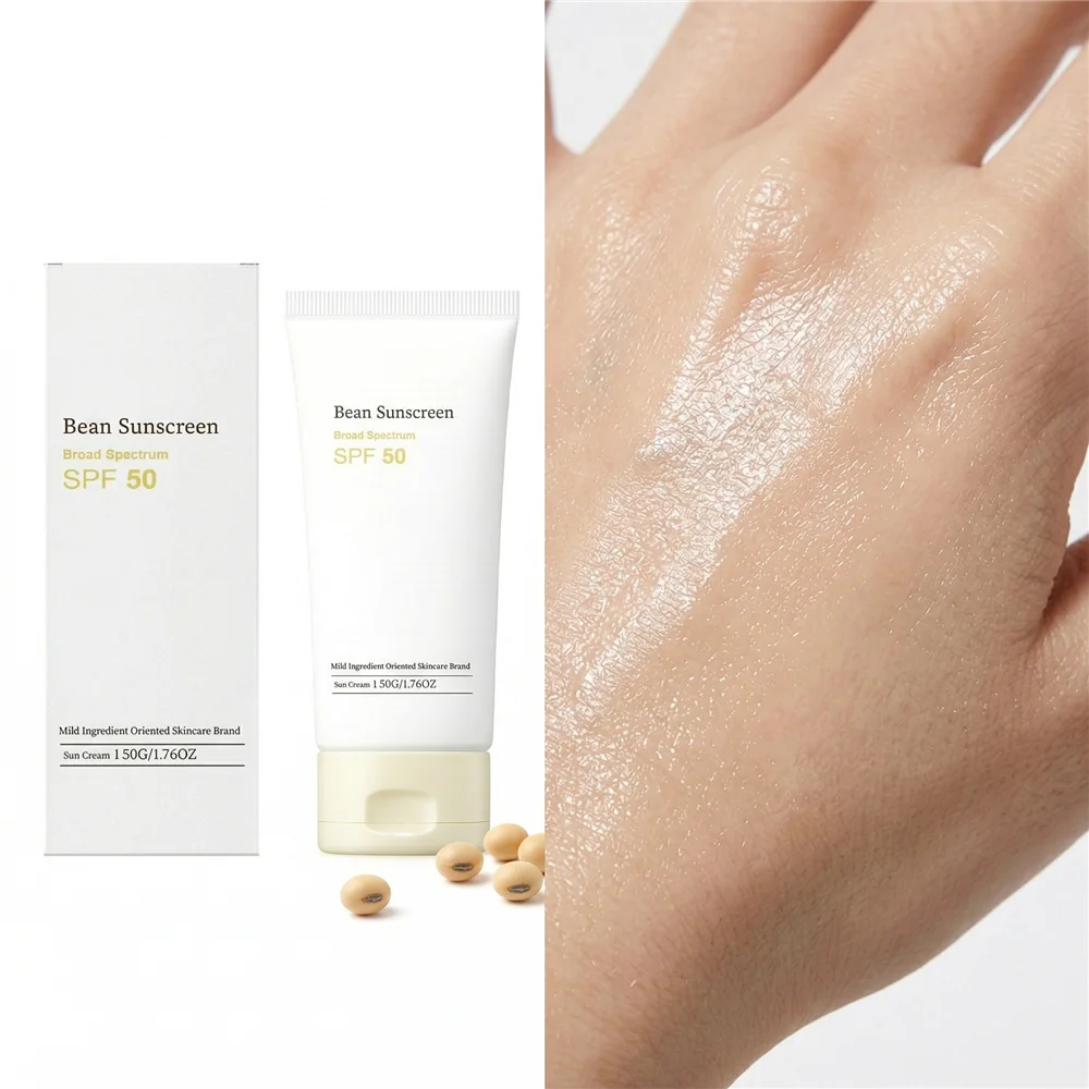 Soybean Moisturizing Protective Cream Lightweight Daily Face Moisturizer Environmental Barrier Soothing Skin Primer for Summer O
