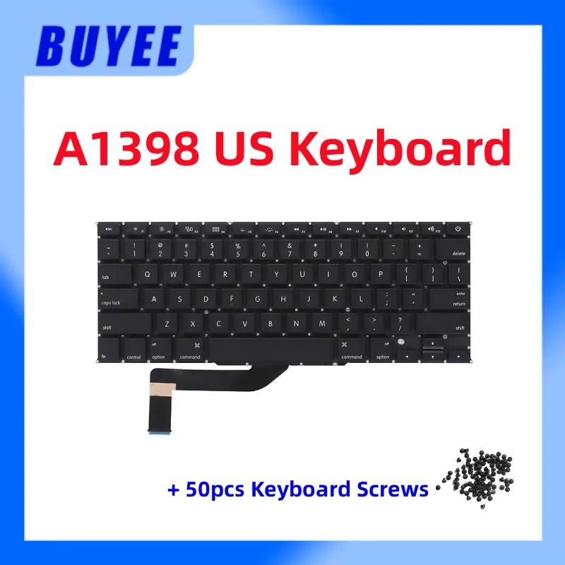 

Original A1398 US Version Keyboard For Macbook Pro 15.4" Retina A1398 AP11 US English Keyboard Replacement