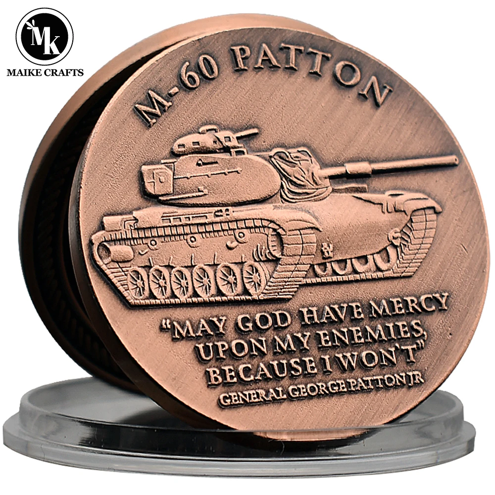 

US M60 Main Battle Tank Challenge Coin Metal Embossed Craft Military Commemorative Coin Collection Gift