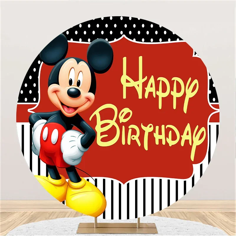 พื้นหลังรูปมิกกี้ไฟติดกลางแจ้งรูปมินนี่สีแดงจากดิสนีย์สำหรับถ่ายรูปฉากหลังฉากหลังปาร์ตี้การ์ตูนพื้นหลังสำหรับถ่ายรูปเด็กทารก