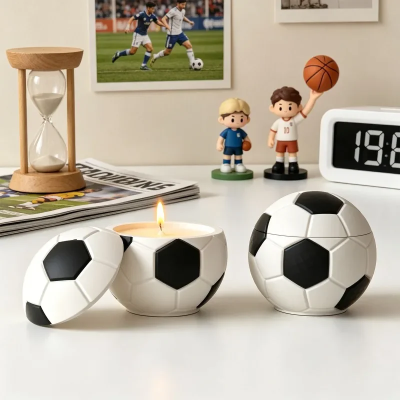 3D Silikonform in Fußball- und Basketball-Form für DIY Kerzen, Gips, Harz, Heimdekoration, Runde Gießform